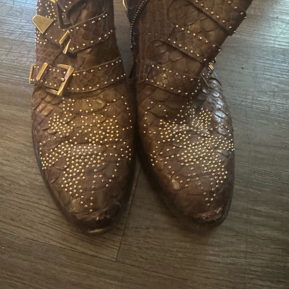 Chloe Susanna Studded Python Boots - Picture 7 of 7